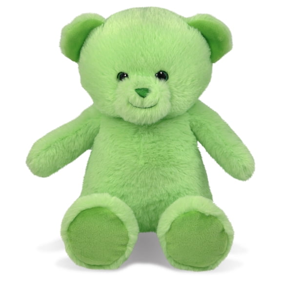 DolliBu Green Bear Stuffed Animal - Super Soft Huggable Green Wild Animal Bear Plush Toy Gift for Kids and Adults - 10 Inches