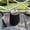 Cylinder ShapedCylinder Shaped-0, variant on 2pcs/1pc Concrete Outdoor Side Tables with Wood Grain Texture Top, Round Cylinder Plant Stand, Living Room End Table, Patio Coffee Table for Garden, Porch, Balcony, Space-Saving & Stable