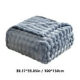 thumbnail image 3 of Kezqiaxn Fleece Throw Blanket Bedding Quilt Fleece Blankets Soft and Warm Single Layer Double-Sided All-Season Solid Color Plush Quilts 100*150Cm Gray, 3 of 6