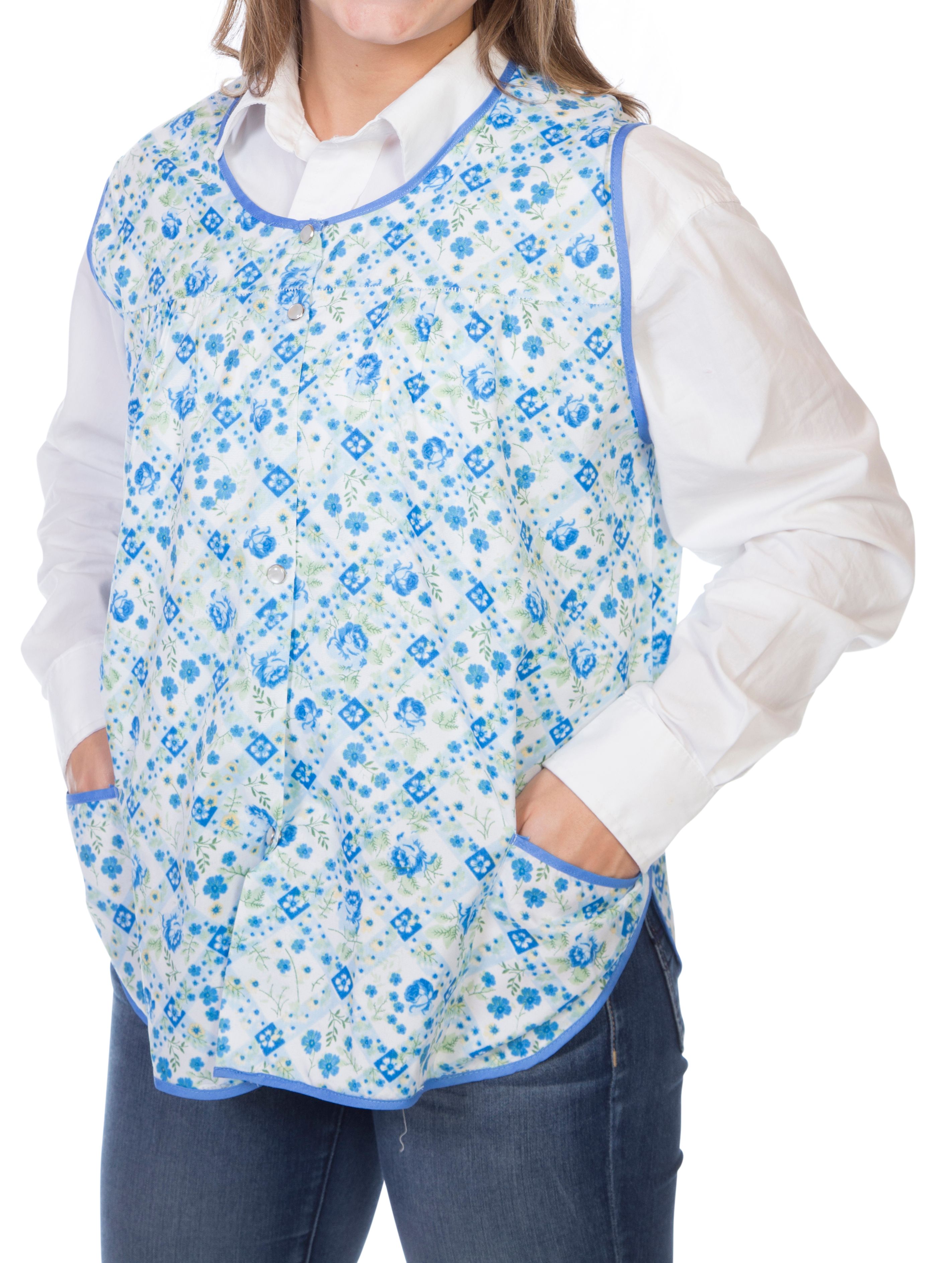 EZI Women's Cotton/Poly Cobbler Apron,Diamond Blue,3X