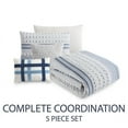 thumbnail image 4 of Swift Home Navy Cotton Polyfil 5-Piece Bedding Comforter, King, 4 of 5