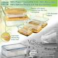 Glass Bamboo Lids, Meal Prep Containers Food storage, 5 Pack, Pantry