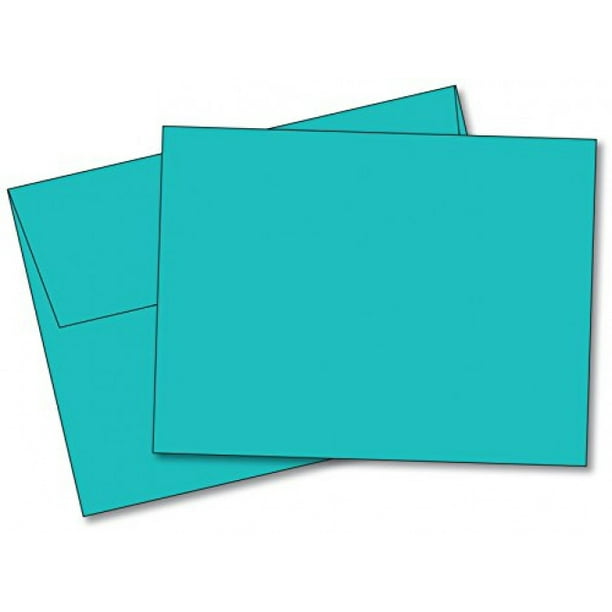 Blank Color Note Cards Uncoated Light Blue 5 x 7 Inches 40 Cards