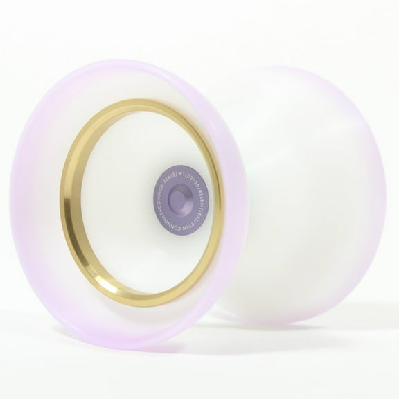 W1LD (Worldwide 1nnovative Leading Design) Relentless Yo-Yo - Ryan Connolly Signature Offstring YoYo (White Purple with Brass Rings Connor Seals)