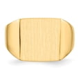 thumbnail image 4 of Real 14kt Yellow Gold 13.0x13.0mm Open Back Men's Signet Ring Size: 10; for Adults and Teens; for Women and Men, 4 of 5
