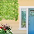 thumbnail image 2 of 1 Ensemble de Plante Verte Simulée Murale Feuille Verte Réaliste Clôture Décoration Maison, 2 of 8