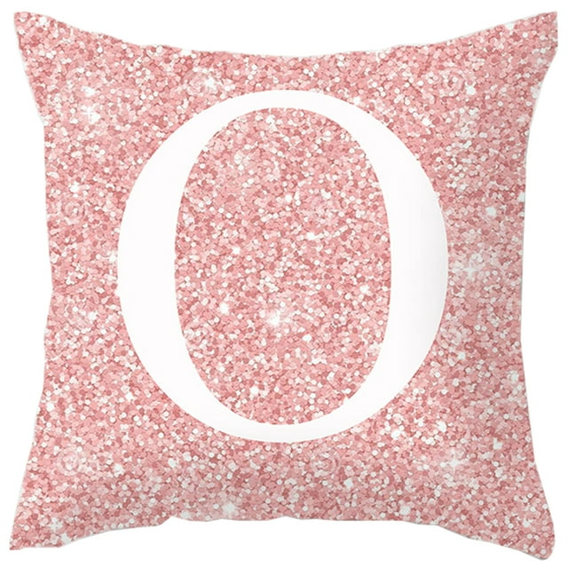 Letter Throw Pillow Cover Decorative Alphabet Pillow Case Cushion Cover for Home