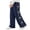 Navy, variant on Wide Leg Pants for Girls Elastic Waist Pants Bow Decorated Loose Trousers Casual Outerwear with Pockets