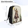 thumbnail image 4 of Fotbe Vintage Cowboy Riding Horse Mochila de Viaje para Laptop, Mochila Ejecutiva Delgada y Resistente 15.6", 4 of 8