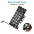 thumbnail image 2 of M.2 NGFF to Desktop PCIE x4 x8 x16 NVMe SATA Dual SSD PCI Express Adapter Card, 2 of 5