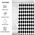 thumbnail image 2 of Square Grid Shape Shower Curtain for Bathroom Shower Curtain Set with 12 Hooks Waterproof Fabric Bath Curtain for Bathtub Restroom Decor, 72 X 72 in, 2 of 6