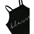 thumbnail image 4 of Wangscanis 2 Pcs Toddler Casual Outfits, Girls Short Halter Tank Tops + Ripped Jeans, 4 of 6