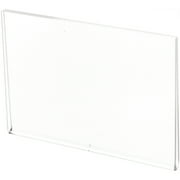Plymor Clear Acrylic Folder-Style Sign Display Holder / Protector, 5" W x 3.5" H (3 Pack)