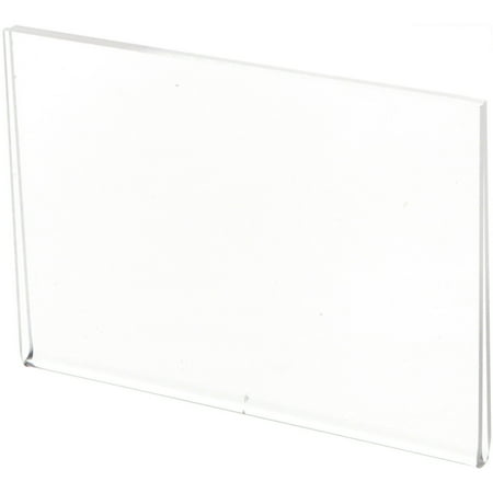 Plymor Clear Acrylic Folder-Style Sign Display Holder / Protector, 5" W x 3.5" H (3 Pack)