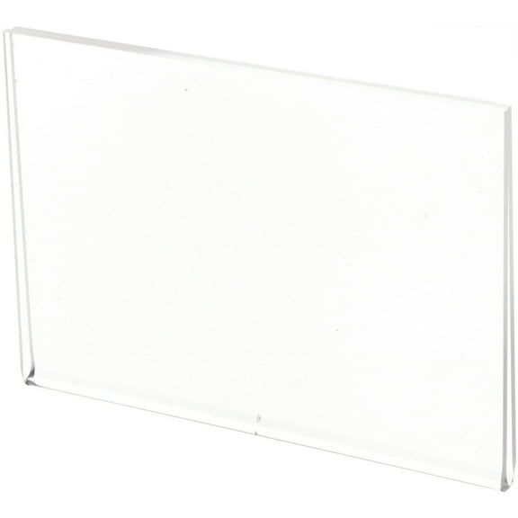 Plymor Clear Acrylic Folder-Style Sign Display Holder / Protector, 5" W x 3.5" H (2 Pack)