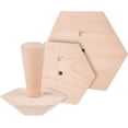 thumbnail image 1 of Juego de 3 herramientas de madera para cerámica, de 4", 6" y 8" con mango, ideales para hacer platos y cuencos de cerámica (DIY), 0,9" de grosor., 1 of 6