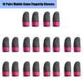 thumbnail image 4 of Juego móvil Mangas para los dedos Transpirable A prueba de sudor Elástico Cubiertas para juegos 24Pin Knitting Portable Gamer Guantes Negro Rosa 10 pares AweSitey EL015119-04, 4 of 6
