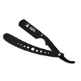thumbnail image 2 of Classic Samurai Matte Black Wholes + CS-102 Professional Barber Straight Edge Shaving Razor 2 pcs for Men + 100 Lord Platinum single edge Razor Blades, 2 of 9