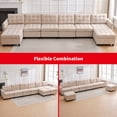 thumbnail image 3 of Puremind Canapé Modulaire Surdimensionné avec Ottomane de Rangement, Canapé Sectionnel en U 8 Places avec Accoudoirs Réglables pour Salon, Beige, 3 of 7