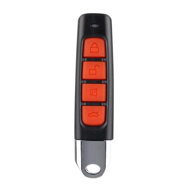 Control remoto de 4 teclas de plástico con código de clonación de 433 MHz para puerta de garaje (negro + rojo)