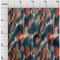 thumbnail image 2 of oneOone Cotton Poplin Teal Blue Fabric Ikat Sewing Material Print Fabric By The Yard 42 Inch Wide, 2 of 4