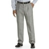 Oak Hill by DXL Men's Big and Tall Linen-Blend Pleated Suit Pants, Black/White, 52W X 30L