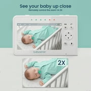 Babysense Split Screen Video Baby Monitor, 4.3 Display with 2 Ptz Cameras, Long Range, Night Light & Vision, Two-Way Talk, V43