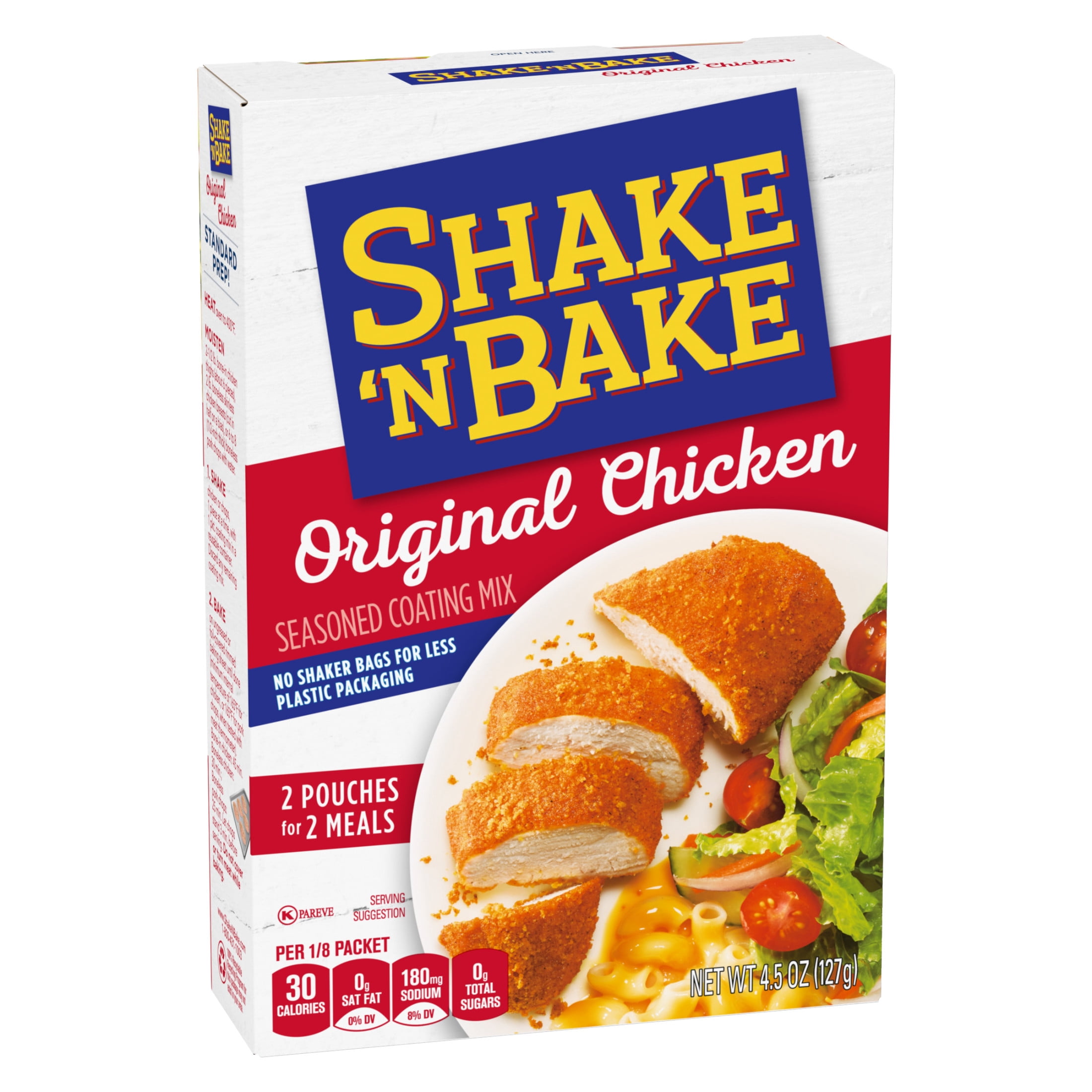 Shake 'N Bake Original Chicken Seasoned Coating Mix, 4.5 oz Box, 2 Count Packets