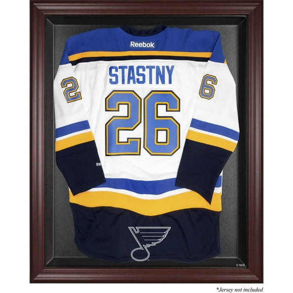 Mounted Memories NHL Jersey Display Case - St. Louis Blues - Mahogany