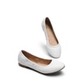 thumbnail image 2 of Bailarinas blancas Sole-Happy para mujer DREAM PAIRS, talla 8, 2 of 7