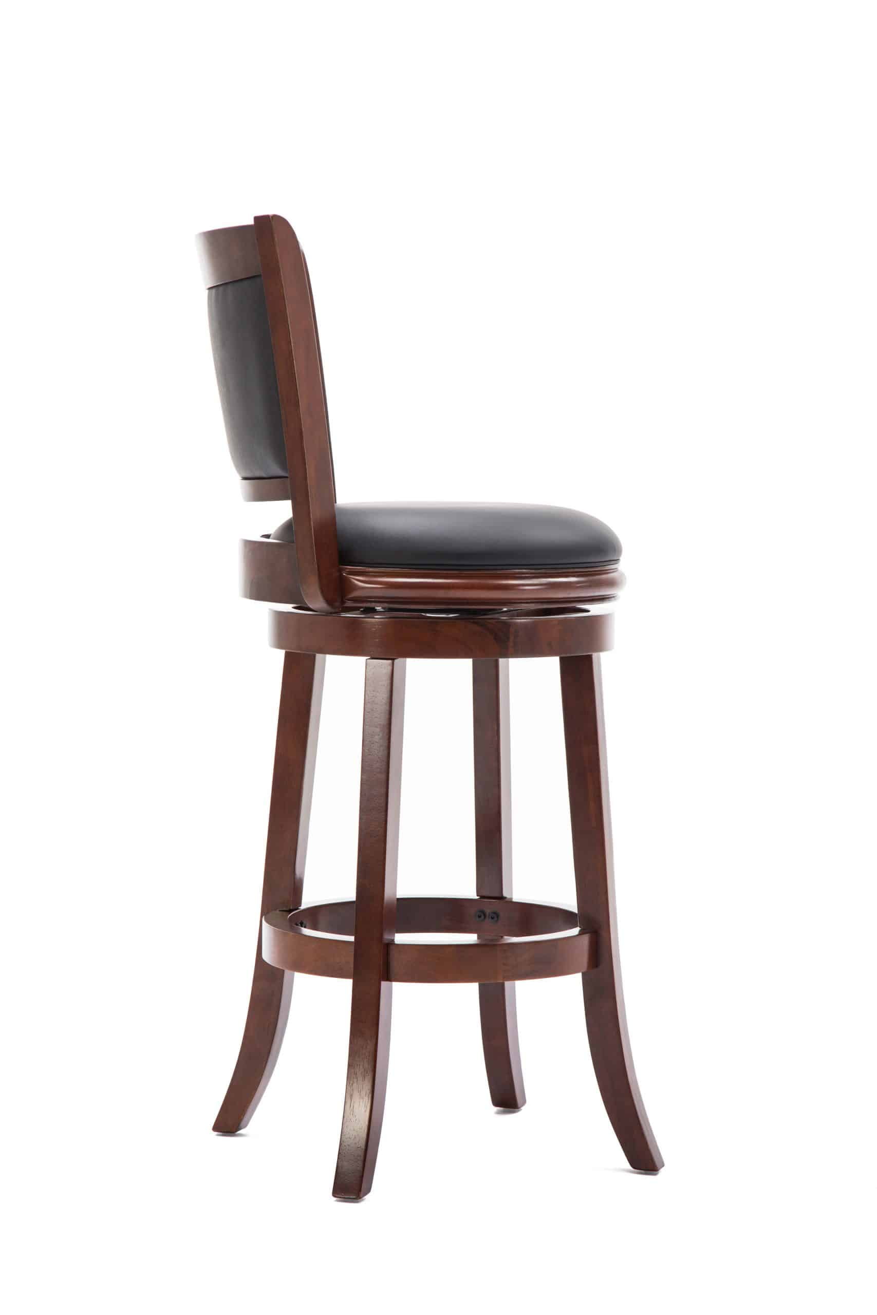 Boraam Augusta 29in. Swivel Wood Bar Stool, Cherry Finish