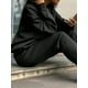 thumbnail image 5 of Conjunto Deportivo de 2 Piezas para Mujer: Sudadera de con Media Cremallera y Pantalón de Chándal Negro S, 5 of 8