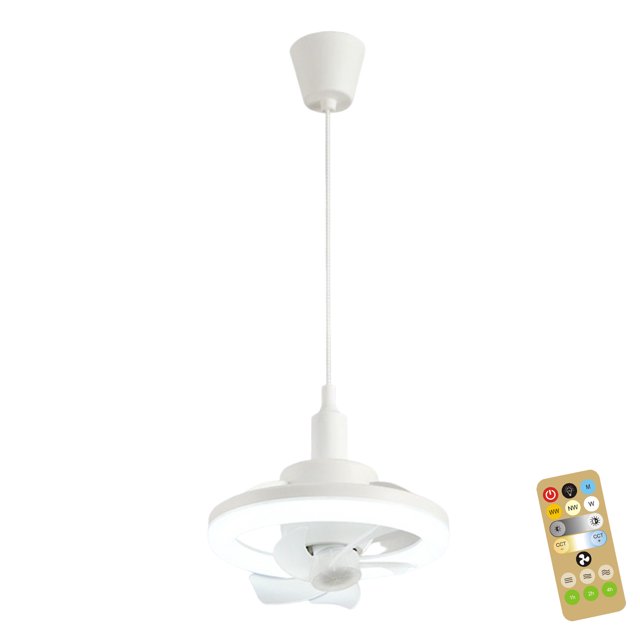 Luz de ventilador de techo 360 Head Shaking Fan Chandelier Viento de 3 velocidades para estudio de dormitorio