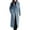 Blue, variant on Hontri 2024 Womens Wool Coat on Sales, Women's Long Sleeve V Neck Faux Wool Blends Thin Jacket Coat Slim Fit Warm Solid Long Overcoat with Pockets Blue,Black