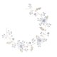 thumbnail image 5 of EeaseMX Diadema con hojas y flores de diamantes de imitación, tocado de aleación con perlas para boda, joyería nupcial para decoración de fiesta (blanco), 5 of 7