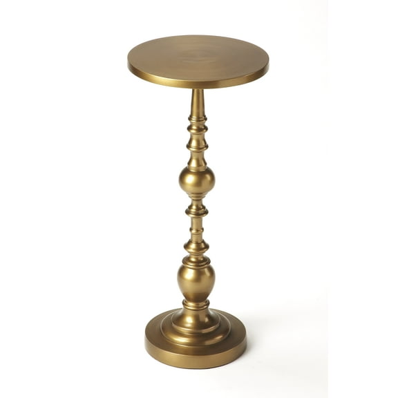 Butler Specialty Company Darien Metal Pedestal Side Table - Antique Gold