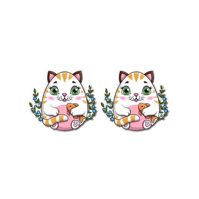 Easter Egg Plastic Ear Studs Resurrected Rabbit Earrings Stainless Steel Ear Pins Resin Ear Clips