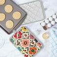 thumbnail image 5 of Yayeee Pot Holders Kitchen Heat Resistant with Pocket 7"x9.8" Cotton Oven Cooking Hot Pads, Colorful Flowers, 5 of 7