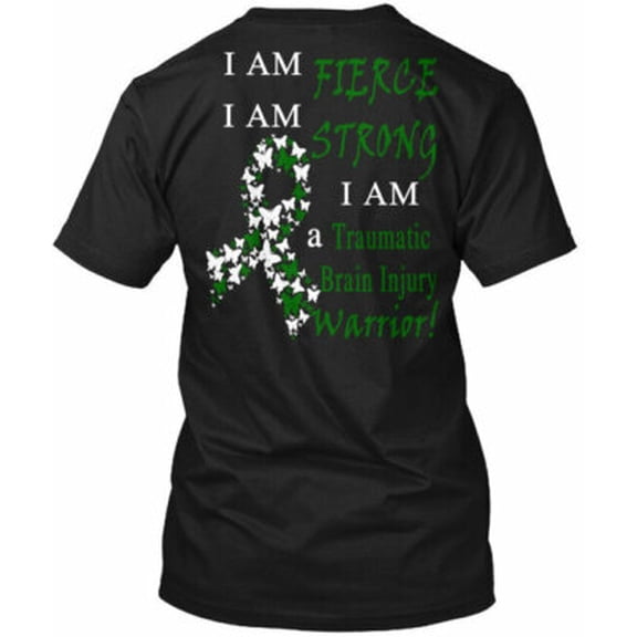 Simple Fit I Am A Tbi Warrior Fierce Strong Traumatic T-Shirt Made in the USA All Size S-5XL