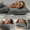 thumbnail image 5 of Puredown Memory Foam Pillows King Size Set of 2，Temperature Regulating Reversible Cooling Pillow for Sleeping, 2 pack Adjustable Cube Pillow for Side Sleepers, Back, Stomach, Hot Sleepers, Black, 5 of 8