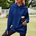 thumbnail image 6 of Gyexs Womens Oversized Hoodies with Thumb Hole Casual Long Sleeve Pullover Sweatshirts Y2k Clothes Fall Fashion Outfits 2025, Dark Blue, Size L, 6 of 9