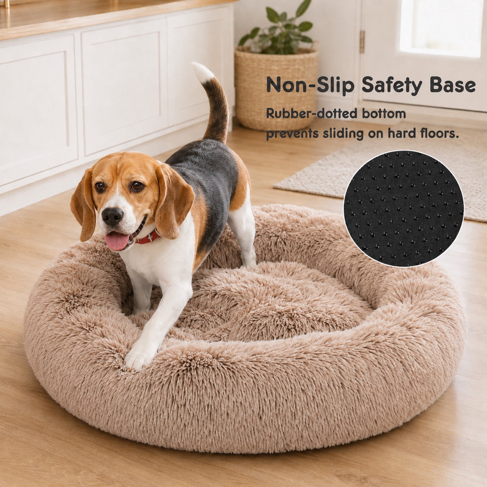 Alvantor 30''/36'' Dog Bed Comfortable Donut Cuddler Round Pet Beds Ultra Soft Washable Dog and Cat Cushion Bed, Fits up to 45 lbs/90 lbs Pets