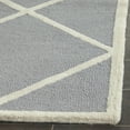 thumbnail image 3 of SAFAVIEH Cambridge Kennedy Geometric Diamonds Wool Runner Rug, Silver/Ivory, 2'6" x 12', 3 of 6