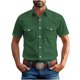 thumbnail image 2 of Yaoyar Mens Summer Vintage Turndown Collar Shirts Short Sleeve Casual Button Down Shirt Beach Vacation Tops, 2 of 6
