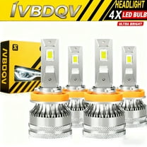 Upgraded H11 Led Headlights Bulb,40000LM Brighter,6000K Cool White LED High Beam Low Beam Conversion Kits, Pack of 4