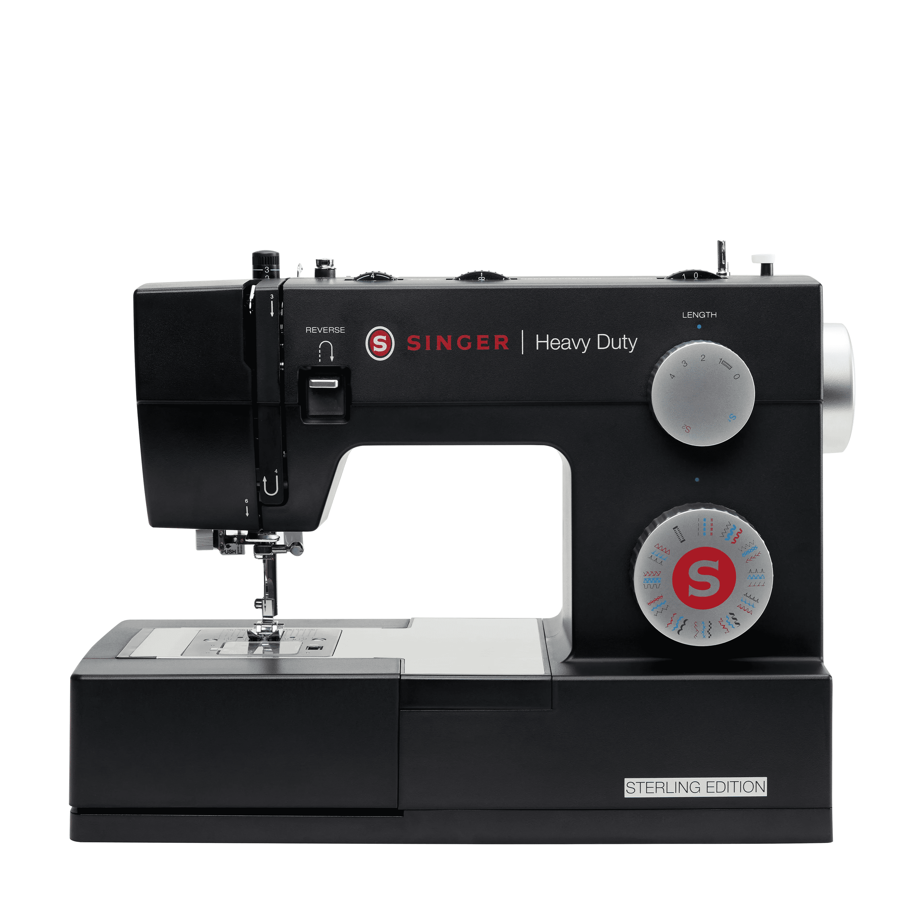 SINGER® Sterling Edition Heavy Duty 4432 Sewing Machine with Accessory Kit | Strong Motor with Enhanced Piercing Power | 110 Stitch Applications | Full Metal frame & 1-step Buttonhole