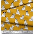 thumbnail image 3 of Soimoi Moss Georgette Fabric Pug Dog Print Sewing Fabric Yard 42 Inch Wide, 3 of 3