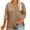 Khaki-01, variant on Mittory Women Plus Size Tops V Neck 3/4 Sleeve Casual T Shirts Loose Basic Tunic Tees