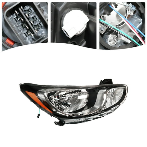 Front Right Passenger Side Halogen Headlight Headlamp Assembly 12V For 2012 2013 2014 Hyundai Accent