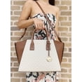 thumbnail image 4 of Michael Kors Avril Large Top Zip Satchel Shoulder Bag MK Vanilla MK Signature, 4 of 6